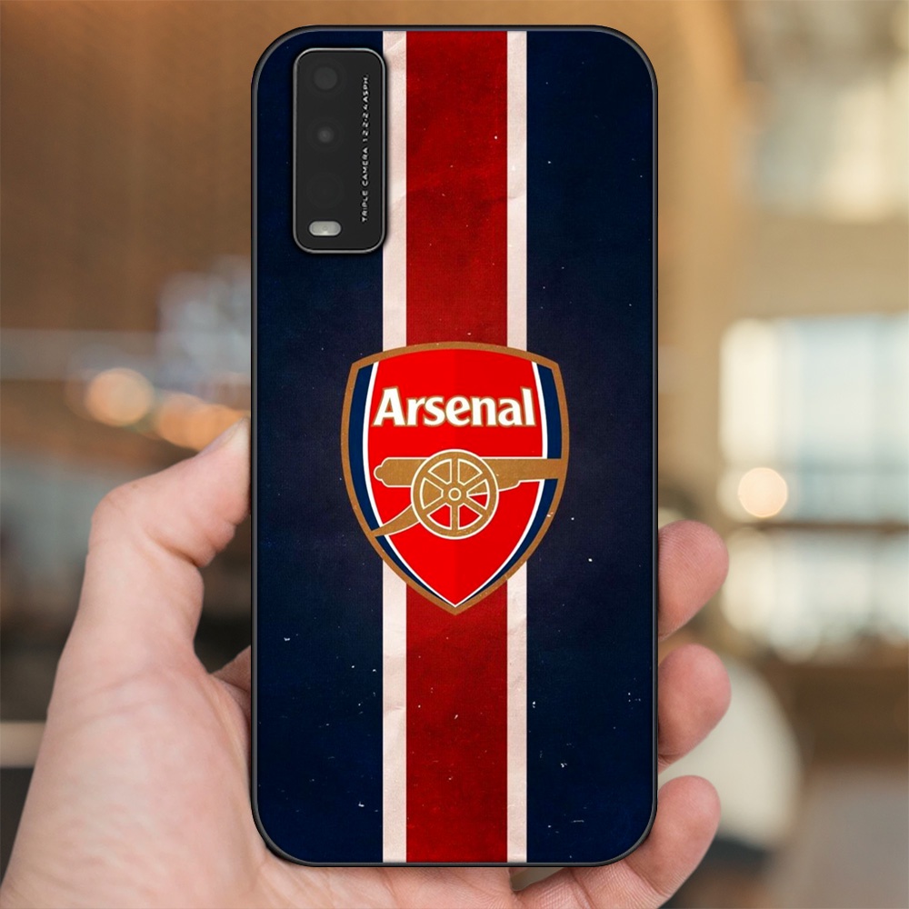 Ốp lưng Vivo Y20, Y20s, Y12s viền đen in hình Arsenal FC