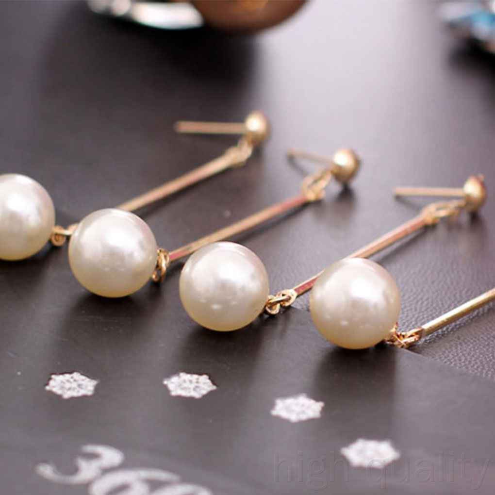 Hoa Tai Dáng Dài Đính Ngọc Trai Nhân Tạo Thời Trang Cho Nữ 998