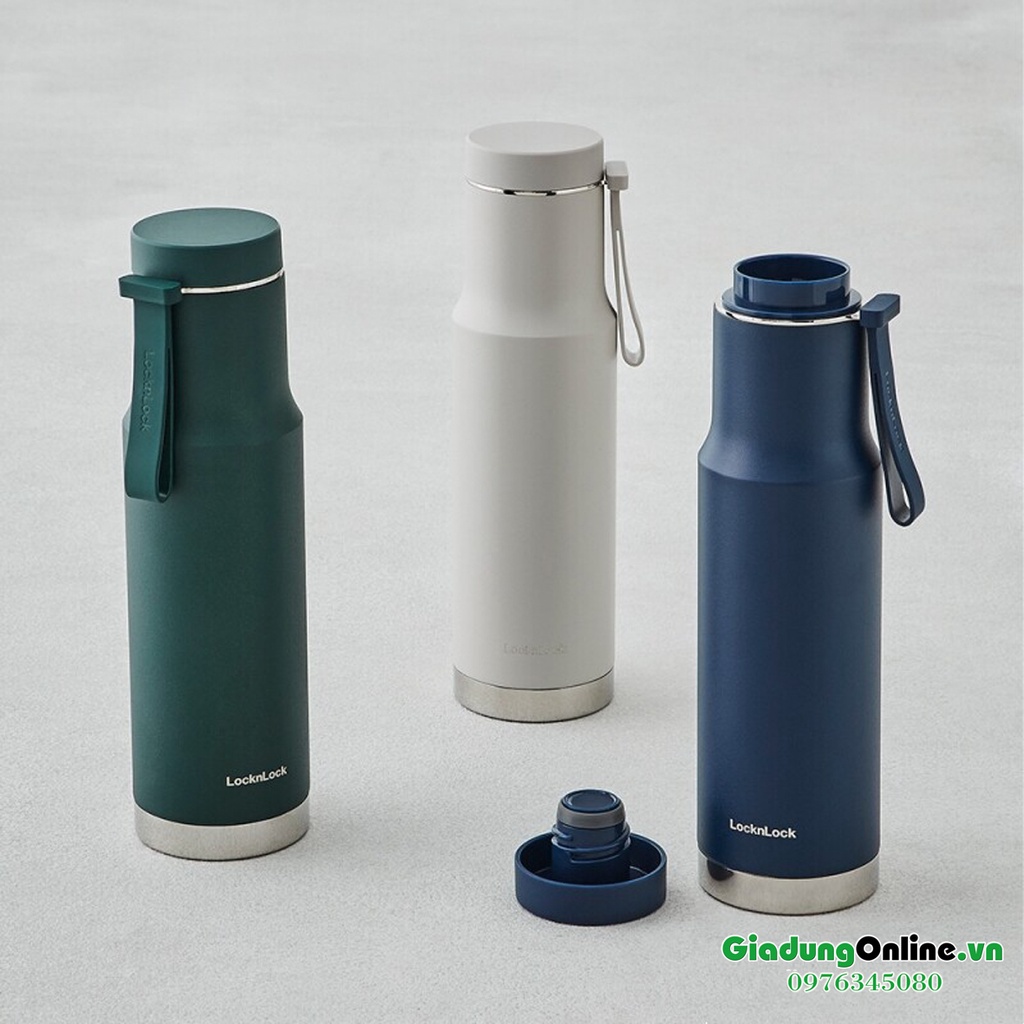Bình giữ nhiệt LocknLock Metro Edge Tumbler LHC4199IVY 620ml - trắng ngà - Larva Store