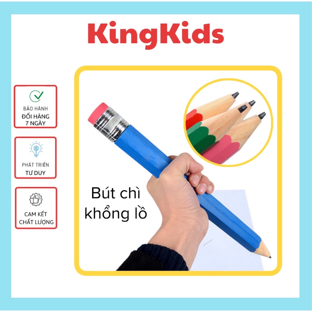 Bút chì khổng lồ, đồ chơi học tập cho bé KingKids