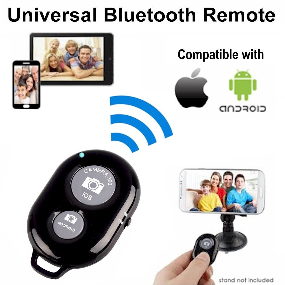 Remote Bluetooth Shutter điều khiển chụp ảnh cho điện thoại IOS và Android hẹn giờ và tự động chụp