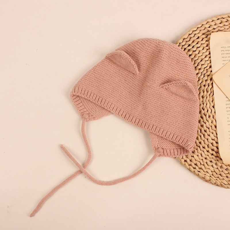 Mũ Len Beanie Tai Mèo Dễ Thương Cho Bé 0-2 Tuổi
