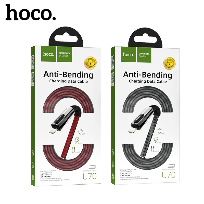 Cáp sạc nhanh Hoco U70 dòng 2.4A dây dài 1.2m