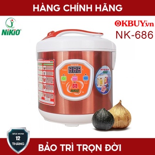 Máy làm tỏi đen tùy chỉnh Nhật Bản Nikio NK-686 - 6L - Màu cafe sữa