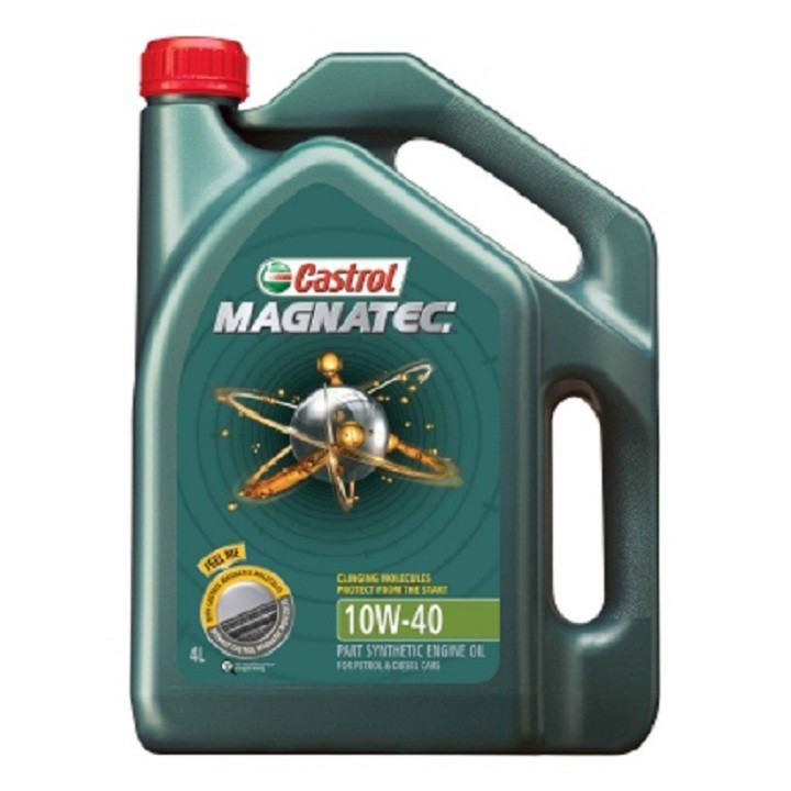 Dầu nhớt { Castrol } Tổng hợp cao cấp dành cho xe ô tô . Castrol Magnatec công nghệ Dualock 10W40 Loại 4 lít