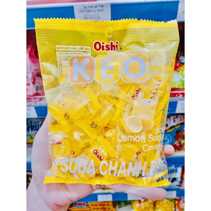 KẸO OISHI CÁC VỊ ỔI, THẬP CẨM, SODA CHANH GÓI 90g