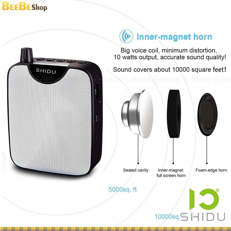 Shidu SD-M500 - Máy Trợ Giảng Không Dây cho Giáo Viên, Tiếp Thị, HDV Du Lịch