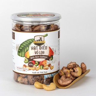 Hạt điều rang muối vỏ lụa – bazanland 450g
