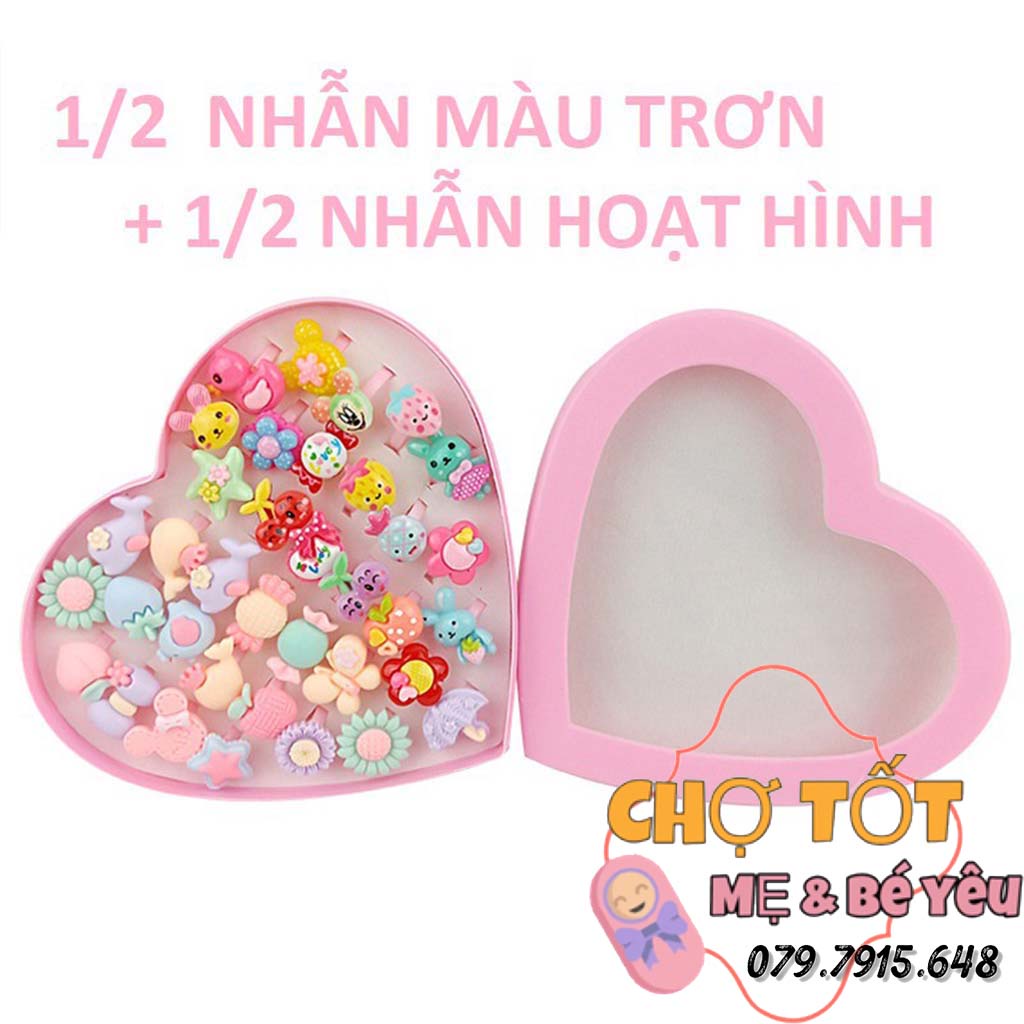 Hộp Nhẫn Nhựa Cho Bé 36 Chiếc (nhiều mẫu)