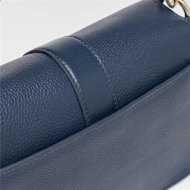 Túi Nữ FURLA Sofia Grainy S Top Handle Vitello St Eracle Màu Xanh Navy, Hàng xuất xịn