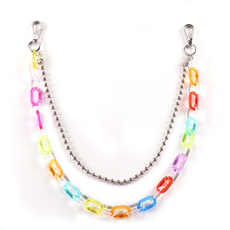 Dây Đeo Thắt Lưng Dạng Ví Trong Suốt Nhiều Kiểu Mắt Xích Bằng Hợp Kim Cho Nữ