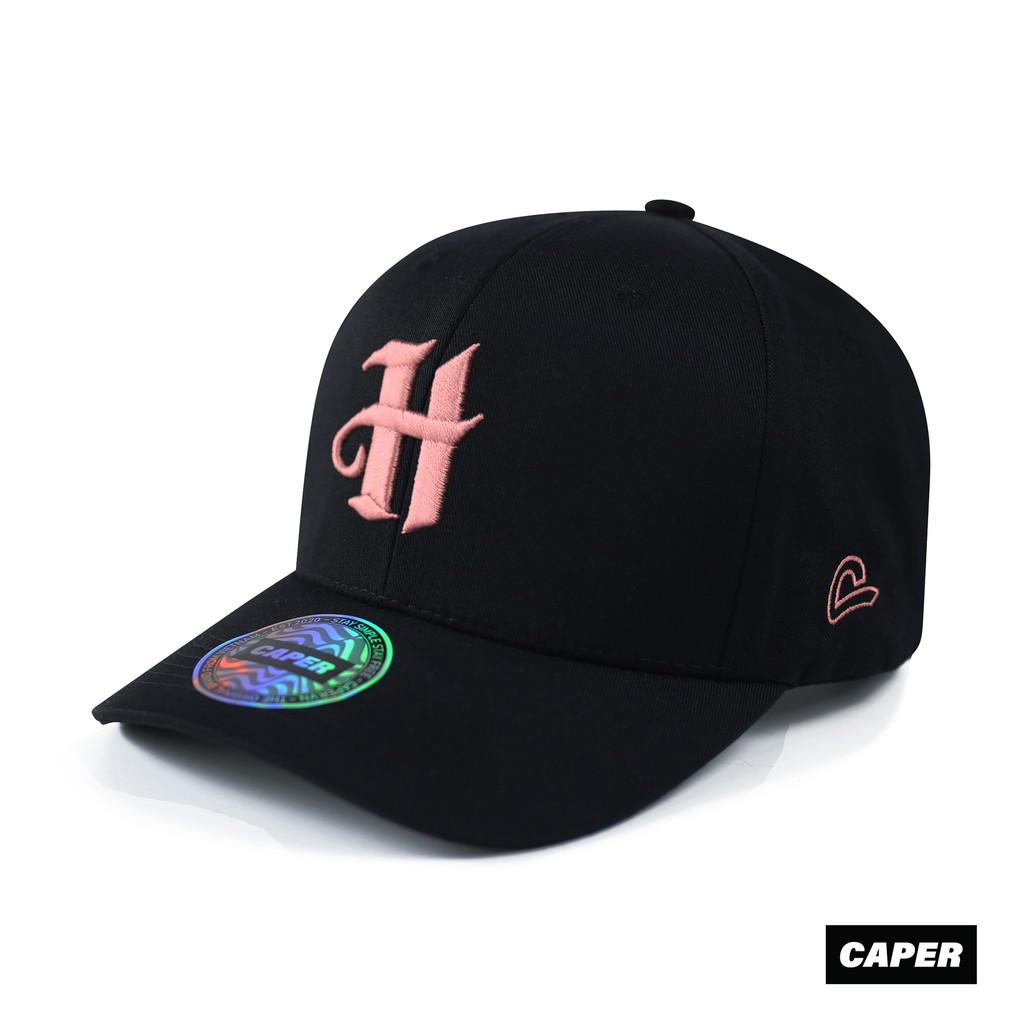 Mũ nón Ballcap Caper đen H logo nhiều màu