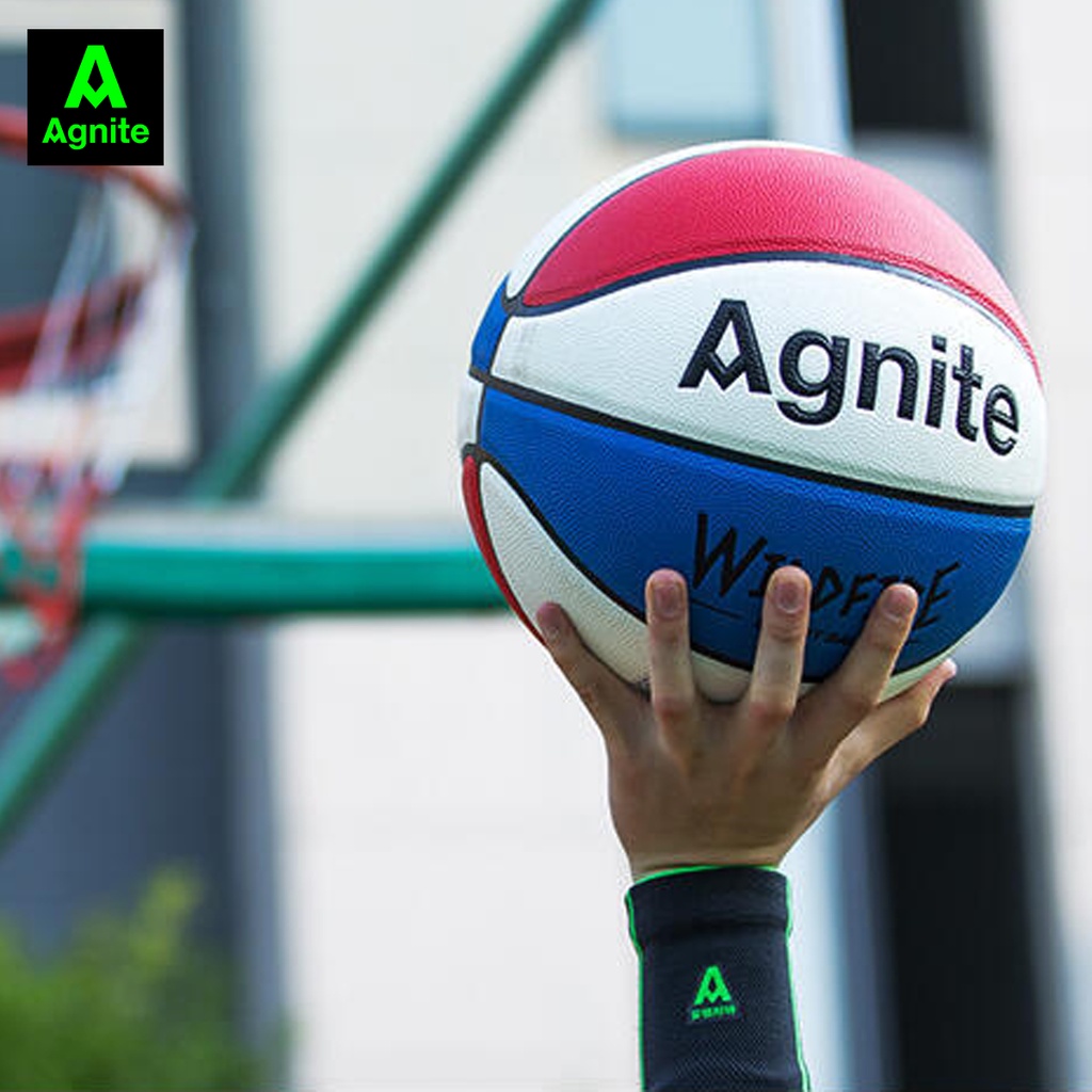 Quả bóng rổ Agnite số 7 cao cấp đạt tiêu chuẩn - da PU cực bền, đẹp, chống bẩn, không mòn, hàng chuẩn chính hãng F1113