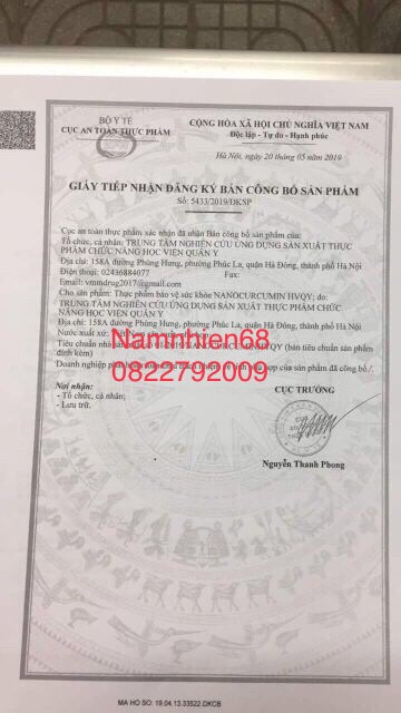 [Chính hãng] Tinh chất nghệ Nanocurcumin Học viện Quân Y hỗ trợ điều trị bệnh dạ dày, sau phẫu thuật, sau sinh, đẹp da..