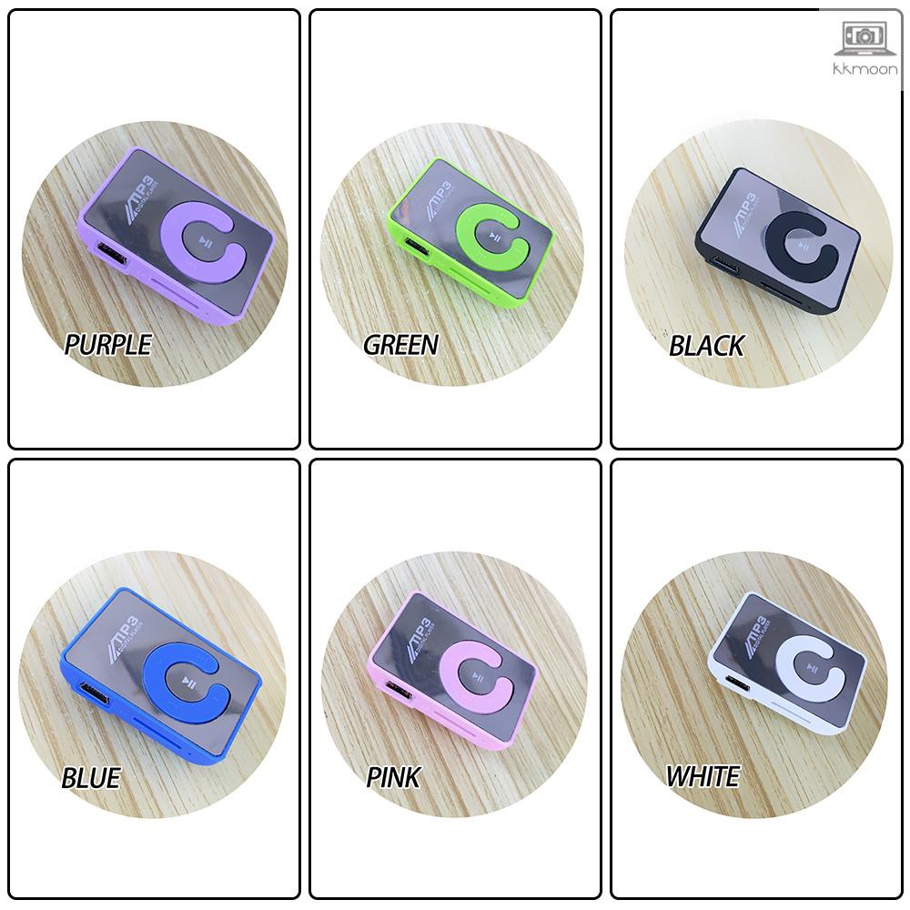 Mini Mirror Clip MP3 Player Portable Fashion Sport USB Digital Music Player Micro SD TF Card Media Player