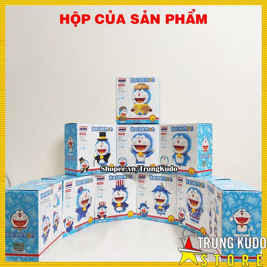 Lego Doremon - Đồ Chơi Xếp Hình Doremon Nano Block Lắp Ráp 8 Mô Hình Doremon Khác Nhau