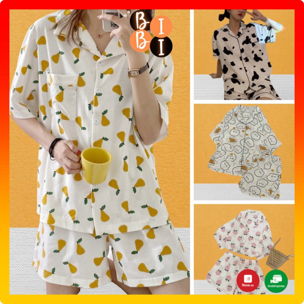 KĐ13 Bộ Pijama Nữ HOA QUẢ Tươi Mát - Chất Kate  #Đồ Ngủ | Đồ Bộ Nữ | Váy Ngủ | Pijama | Pyjama | Pizama  *K2-Đ-00 -