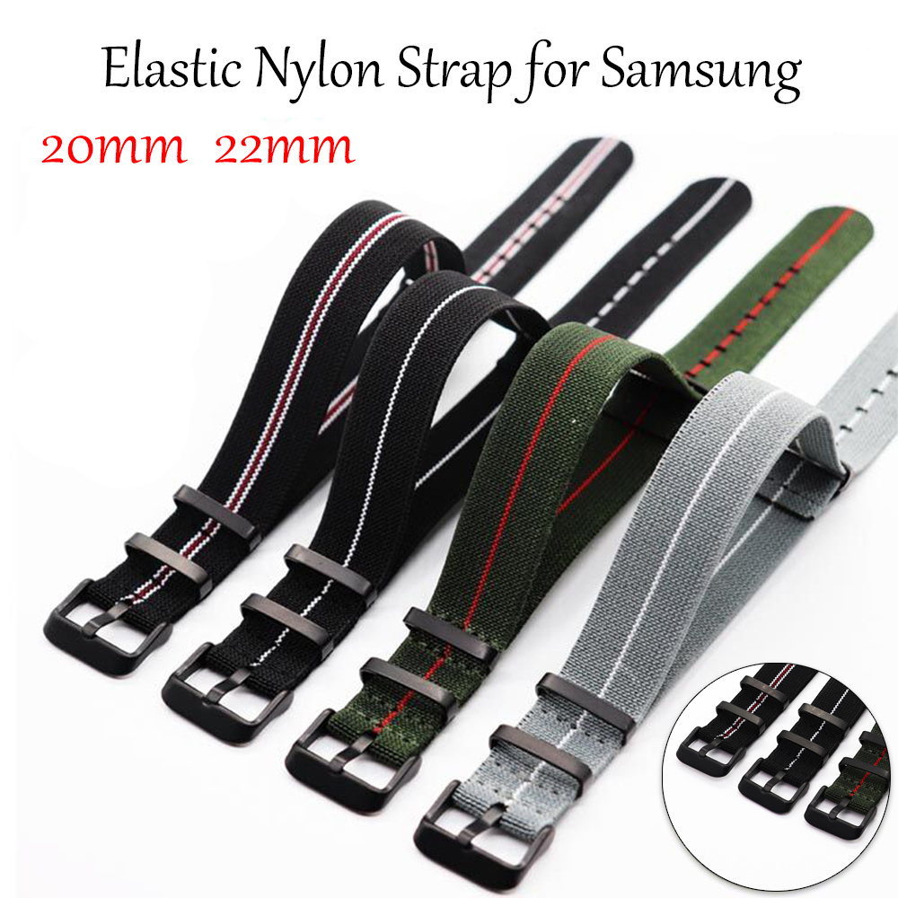 Dây Đeo Nylon Cho Đồng Hồ Casio Samsung Galaxy Watch 20mm 22mm