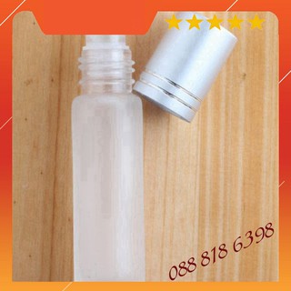 Lọ chiết nước hoa bi lăn mờ 10ml/ Chai lăn bi mờ nắp bạc CL379011