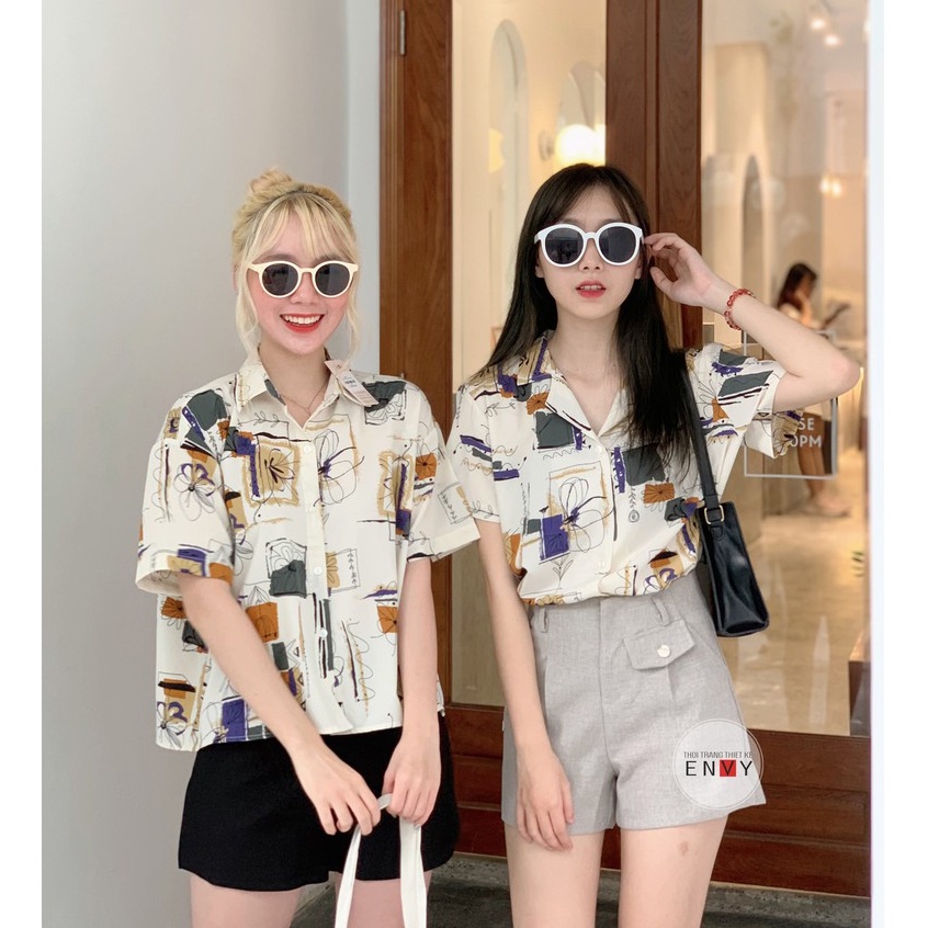 [Mã BMBAU50 giảm 7% đơn 99K] Áo Sơ Mi Họa Tiết ENVY - S78