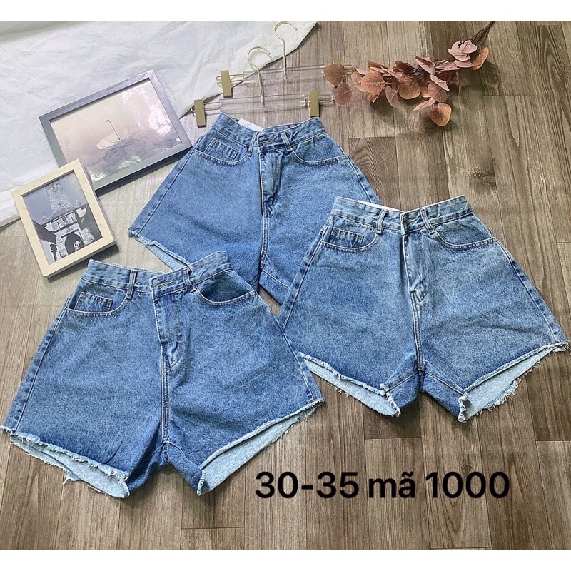 Quần Short Jean Nữ Trơn Lưng Cao Bigsize Từ 40kg Đến 80kg Có 2 Màu Ms1000