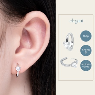 Khuyên tai vòng đá CRYSTAL AMOR HOOP Elegant (Giá 1 chiếc)