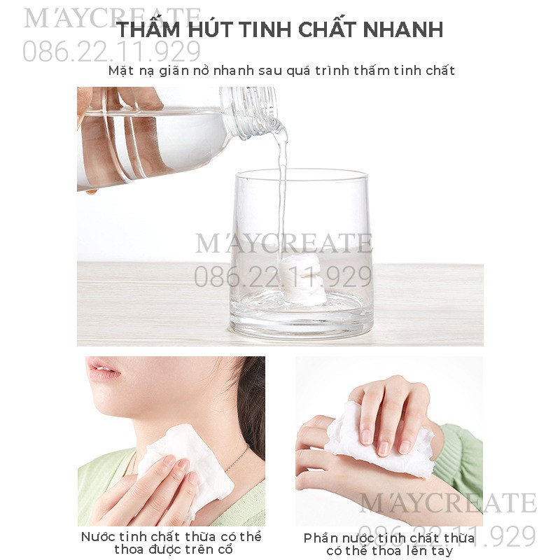 Mặt Nạ Giấy Nén Maycreate 50 Viên Hàng Nội Địa Trung.