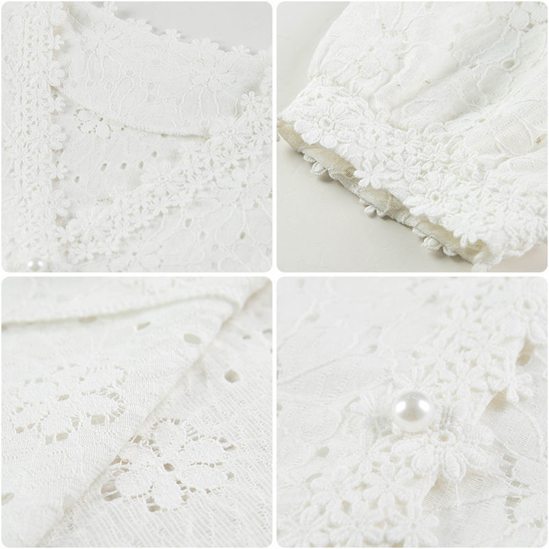 Áo Kiểu Cổ V Tay Phồng Phối Ren Thời Trang Nữ Tính