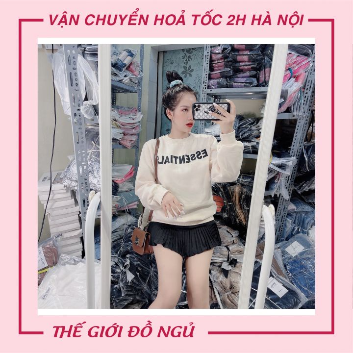 Áo nỉ nữ 💖FREESHIP💖 Áo sweater cổ tròn phong cách Hàn Quốc phù hợp mặc đi chơi | BigBuy360 - bigbuy360.vn