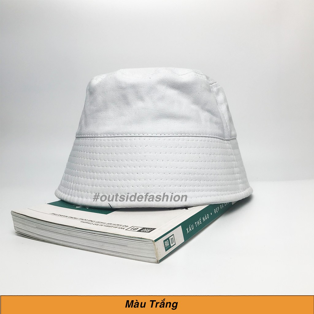 Nón bucket nữ nam hàn quốc, Mũ bucket trơn cụp vải kaki phong cách Ulzzang form unisex