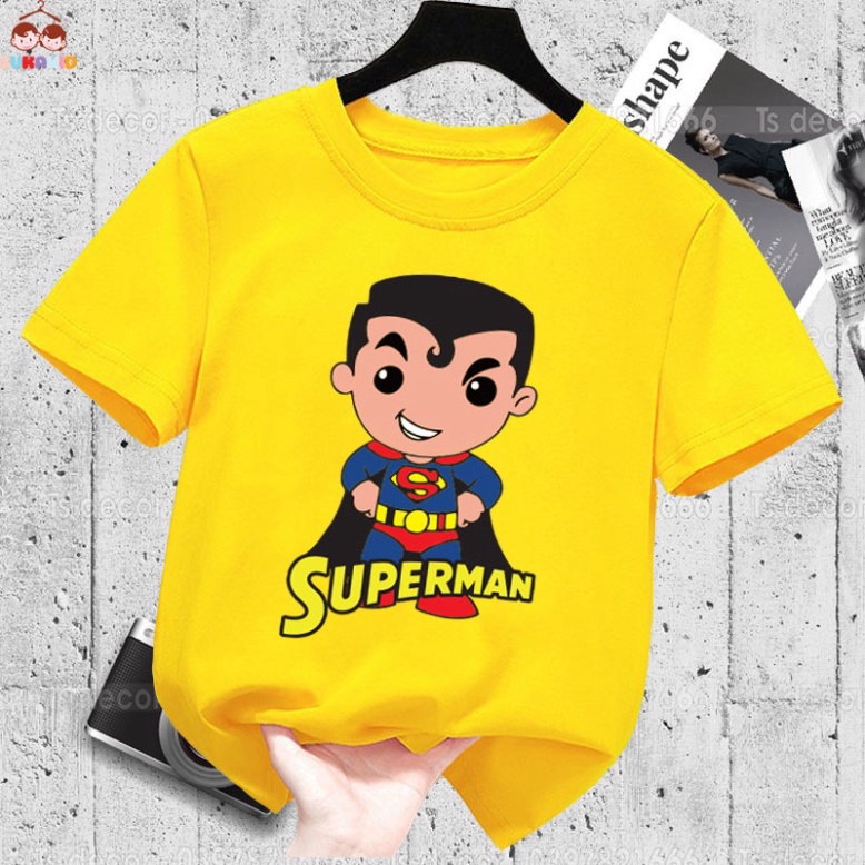 ( Km ) Áo thun trẻ em hình cậu bé superman( Bé trai và gái).áo cho bé từ 6kg-30kg.AL47.
