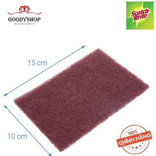 Gói 4 Cước cọ rửa Scotch Brite 3M  7447 Mạnh hơn inox Miếng Chữ Nhật (10x15cm)
