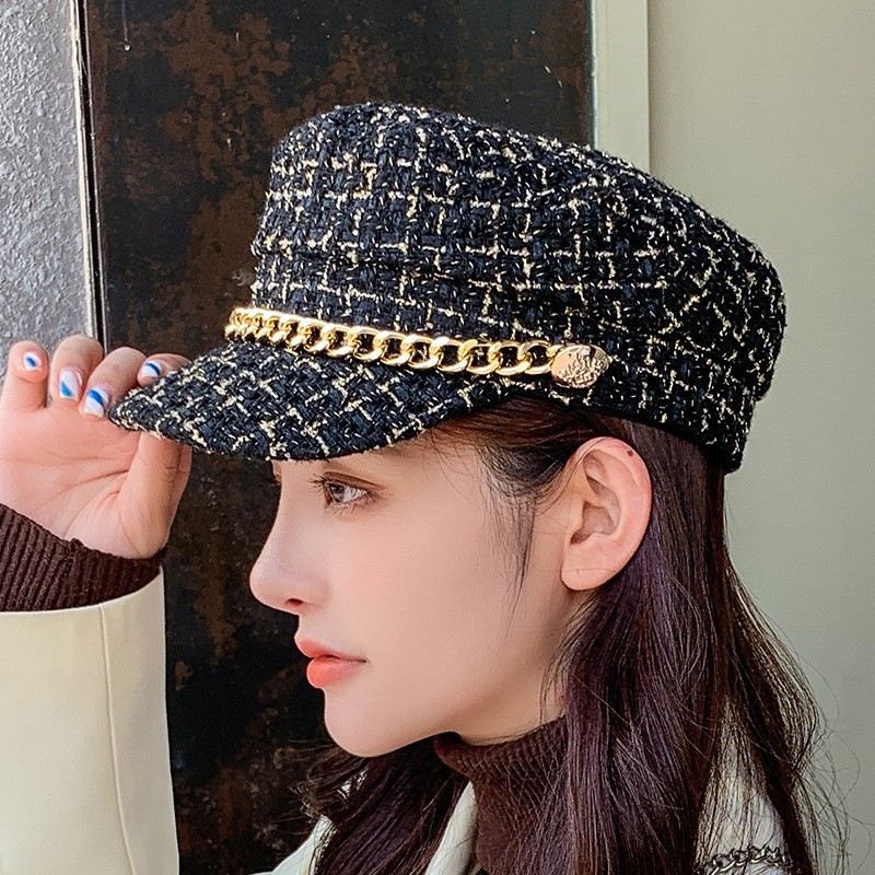 Mũ Nồi Hàn Quốc Dạ Thủy Thủ Viền Xích P1978