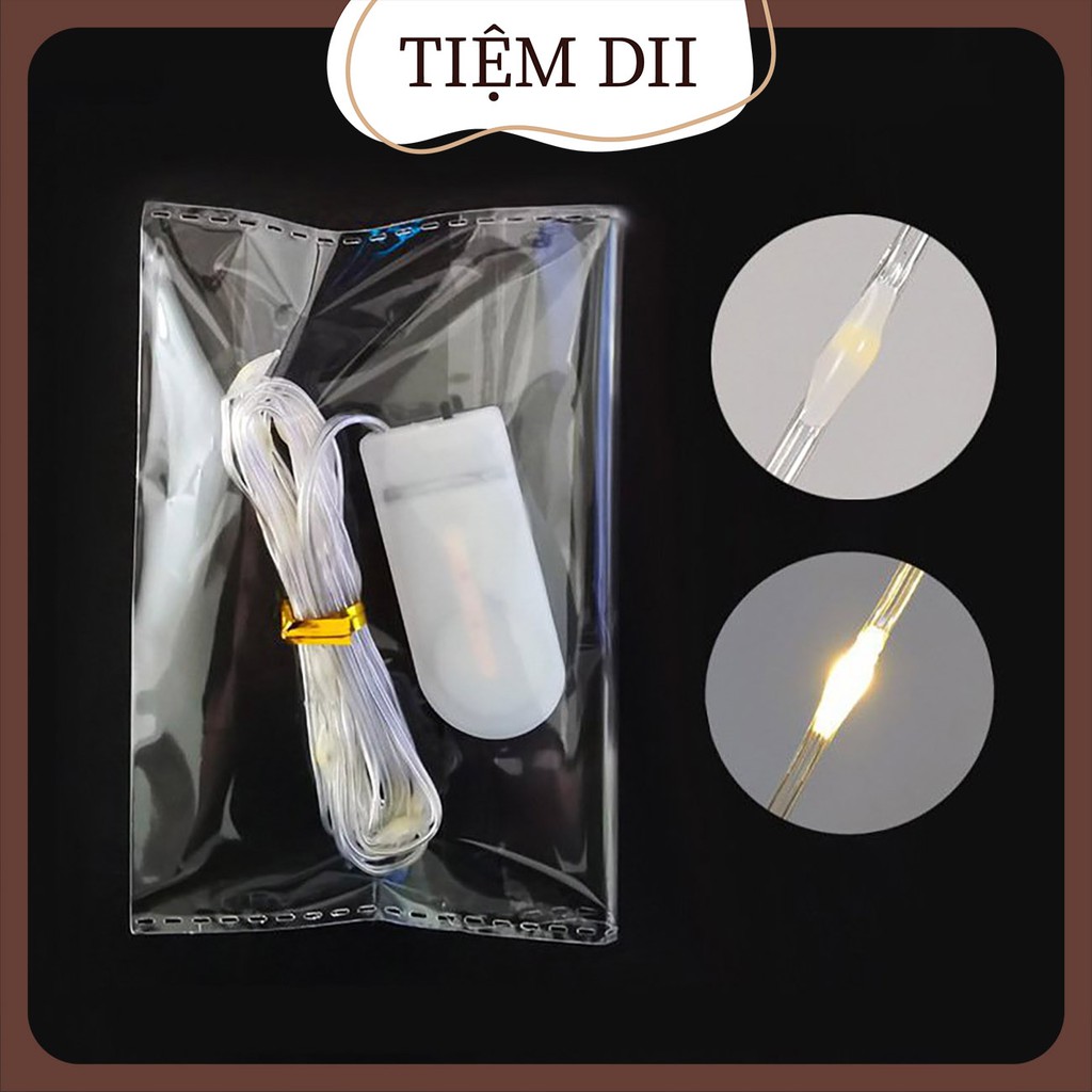 Đèn Nháy MiNi Đèn Đom Đóm Led Fairylight Kèm Pin Không Cần Cắm Điện Đèn Trang Trí Quà Tặng