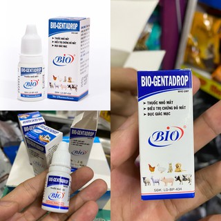 Dung dịch nhỏ mắt cho chó mèo đỏ mắt - Bio Gentadrop 10ml