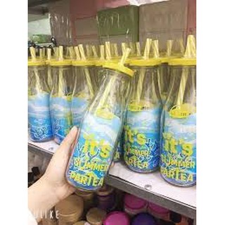 ( SALE XẢ KHO) Bình thủy tinh Lipton ống hút 430ml hàng khuyến mãi từ trà lipton