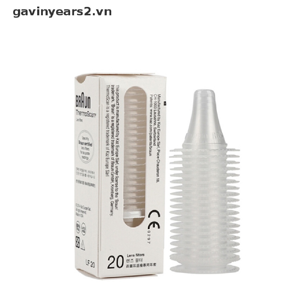 [Hàng mới về] Bộ 20 vỏ bọc đầu dò nhiệt kế Braun tiện dụng
