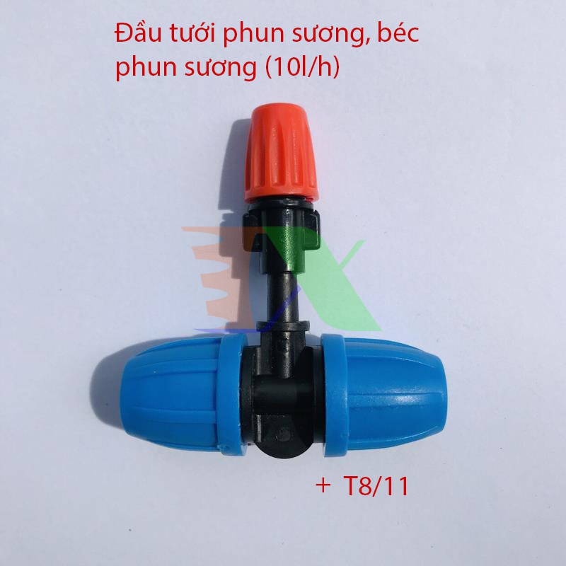 Béc tưới phun sương MT-309E 10 lit / h đầu phun sương tưới cây, làm mát + Tê 8/11mm