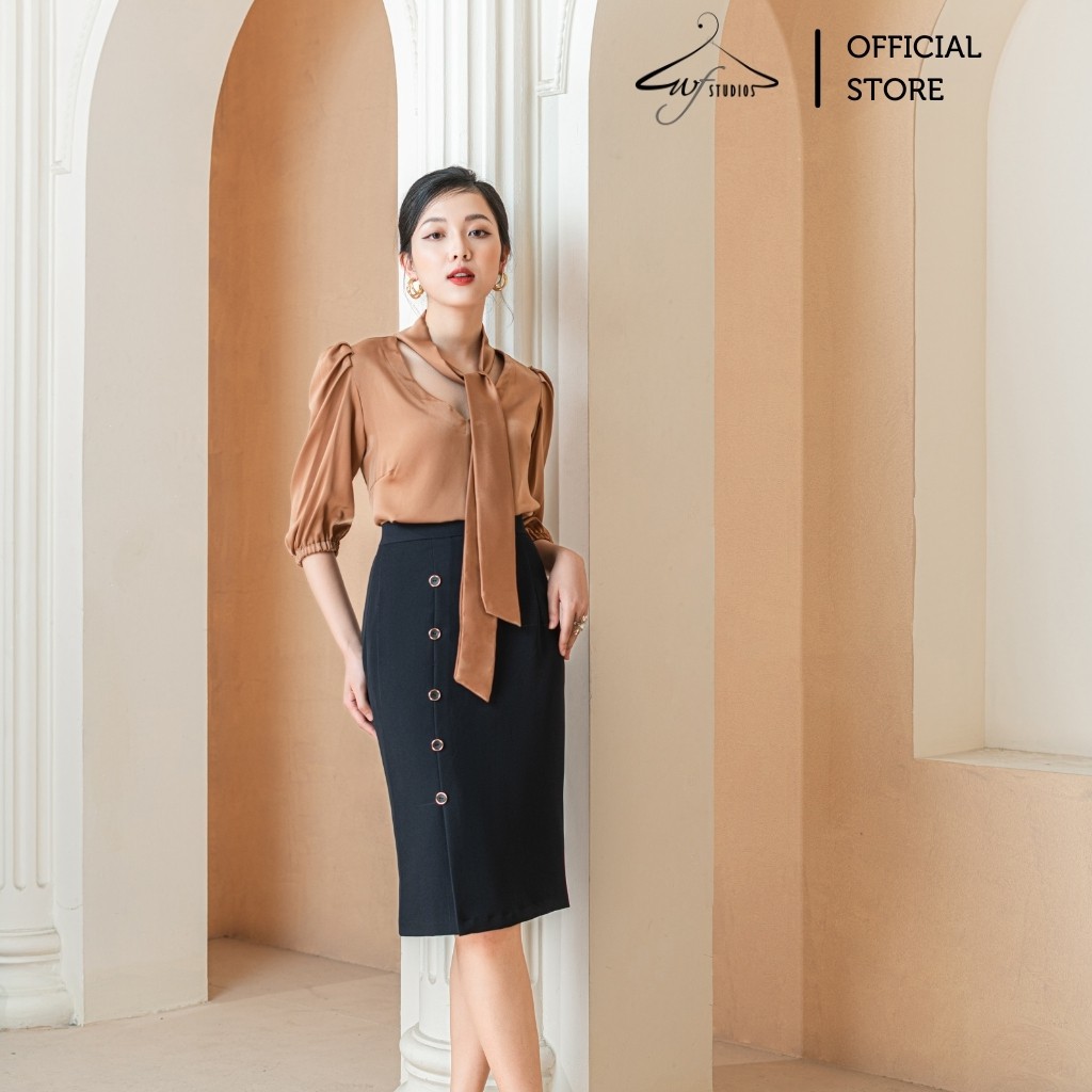 Chân váy bút chì cúc dọc Jamie Skirt CV01 - thời trang công sở wfstudios