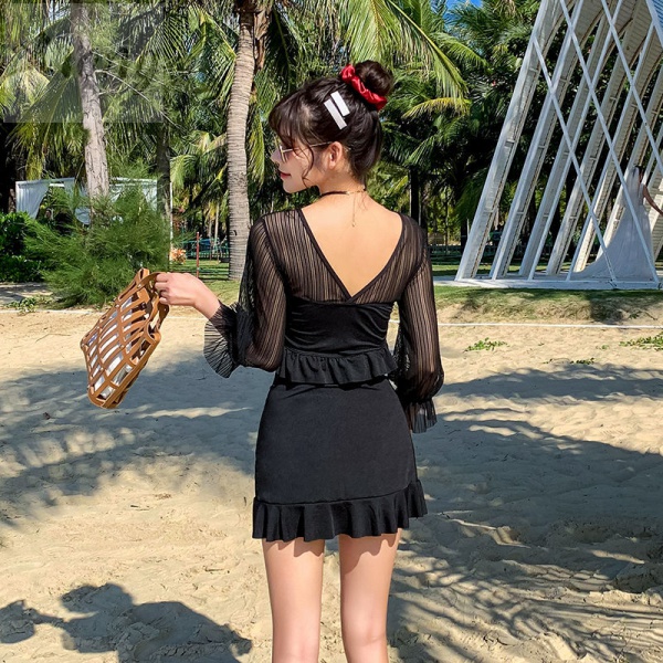 Đồ Bơi Nữ Một Mảnh Dài Tay Cổ Tròn Quyến Rũ | BigBuy360 - bigbuy360.vn