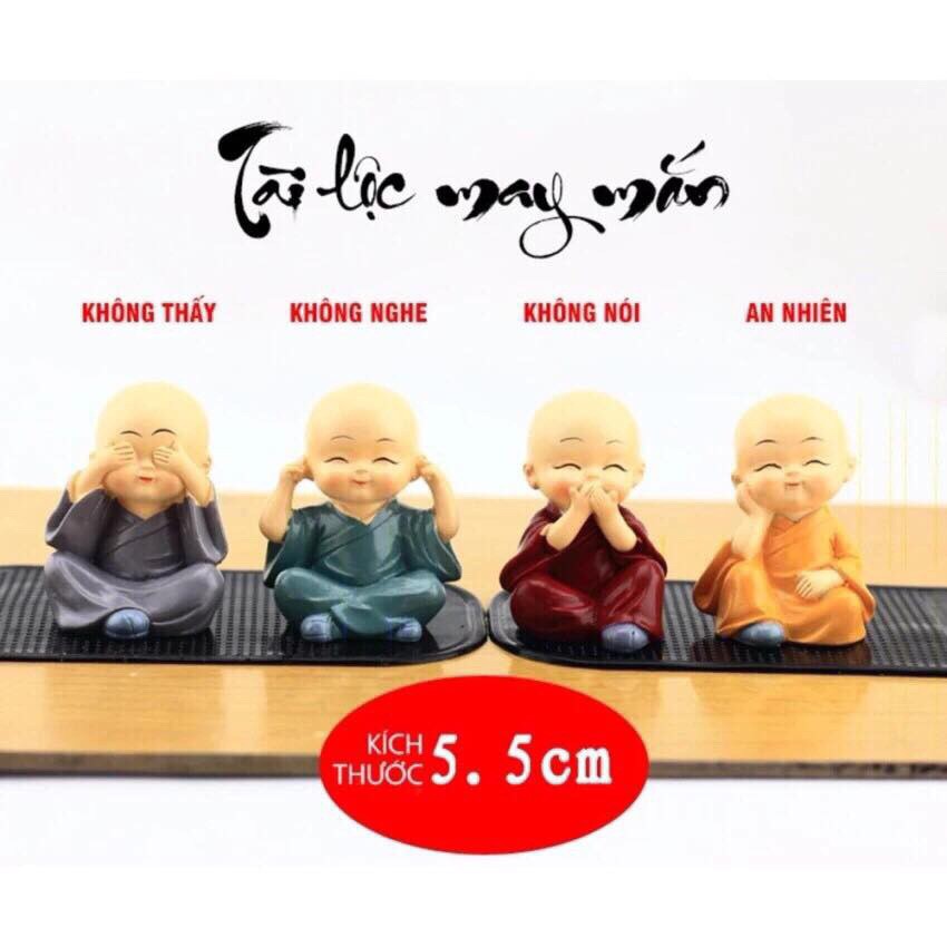 Set 4 Tượng &quot; 4 Không &quot; Chú Tiểu