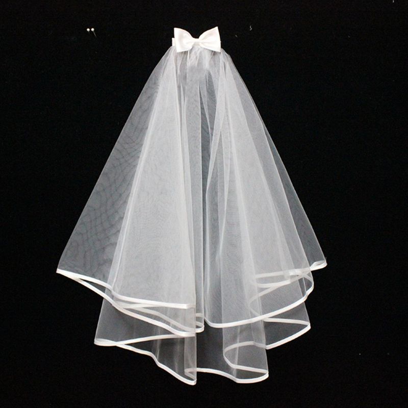Mạng Che Mặt Vải Tuyn Thắt Nơ Xinh Xắn Cho Cô Dâu