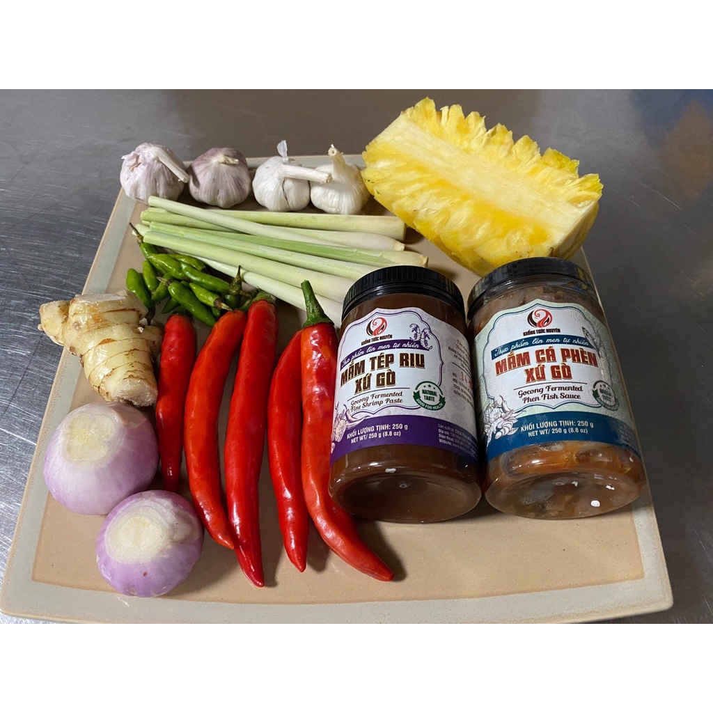Set Lẩu Mắm Xứ Gò dành cho 4-6 nguời - Đẩy đủ nước cốt, rau đặt sản miền Tây, hải sản