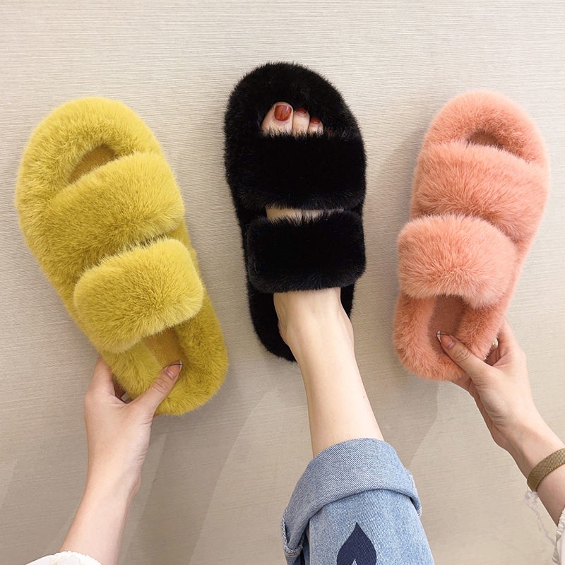 Dép Bông Dày Thời Trang Thu Đông 2022 Phong Cách Mới Cho Nữ