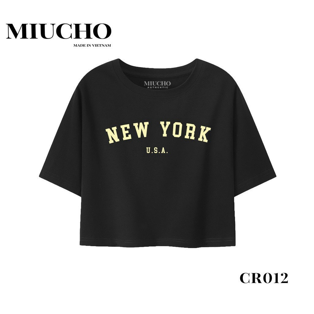 Áo kiểu croptop in chữ NEW trước ngực cực xinh , chất thun coton mềm mịn