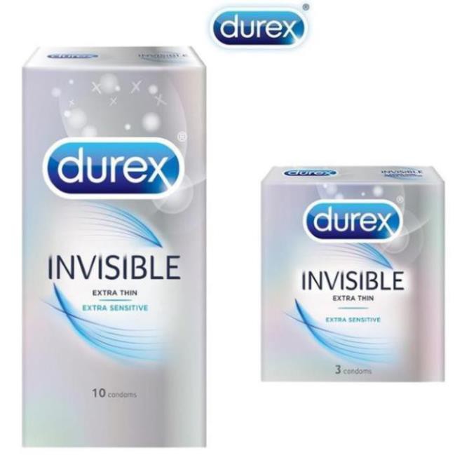 Bao cao su Durex Invisible Extra Thin hộp 10 chiếc siêu mỏng bcs tàn hình Sói.official