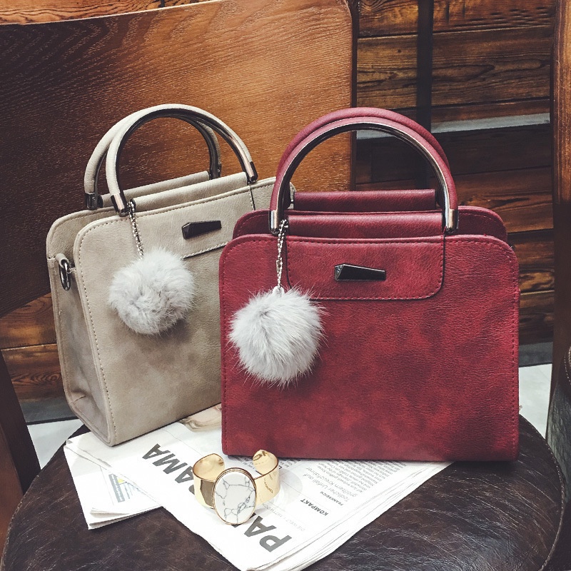 Túi đeo chéo IELGY phủ lông họa tiết đơn giản phong cách Hàn Quốc tùy chọn màu sắc