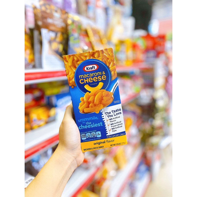 NUI PHÔ MAI MACARONI AND CHEESE KRAFT 206GRAM CỦA MỸ