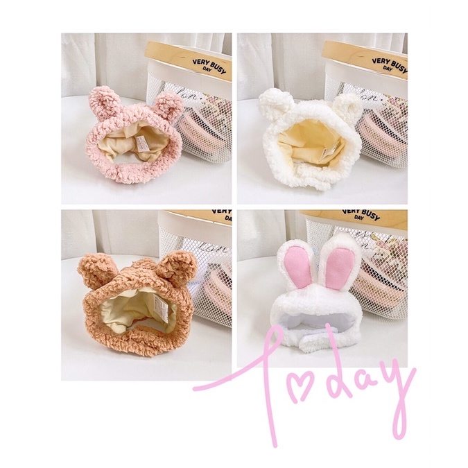 [Giá ưu đãi] Mũ bông tai gấu cosplay dễ thương cho chó mèo trưởng thành, cực nhiều feedback