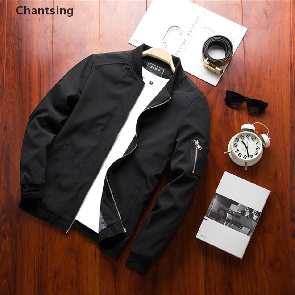 Chantsing Spring Men's Bomber Zipper Jacket Casual Streetwear Hip Hop Slim Fit Pilot Coat Clothing Plus Size Hope you can enjoy your shopping